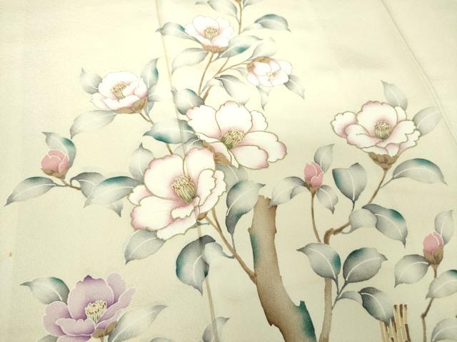 平和屋着物●訪問着 枝花文 暈し染め 金彩 正絹 逸品 DABH9144ps
