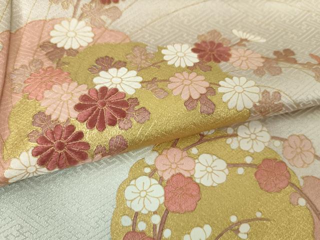 平和屋着物●訪問着 刺繍 雪輪花文 暈し染め 金彩 正絹 逸品 DABH9154ps