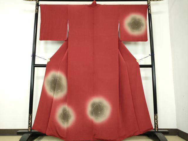 平和屋着物●訪問着 舞梅 鬼しぼ縮緬 暈し染め 金彩 正絹 逸品 DABH9168ps