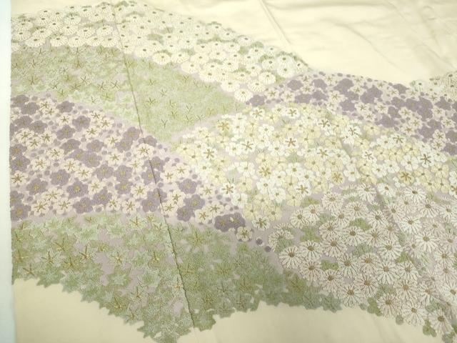 平和屋着物●中国三大刺繍 相良刺繍 総刺繍 訪問着 花尽くし 金糸 正絹 逸品 DABH9171ps