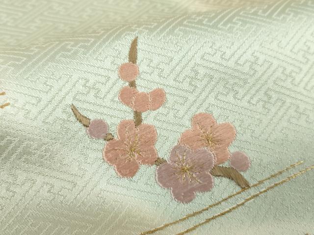平和屋着物●訪問着 刺繍 松竹梅 暈し染め 金彩 正絹 逸品 未使用 DABH9174ps