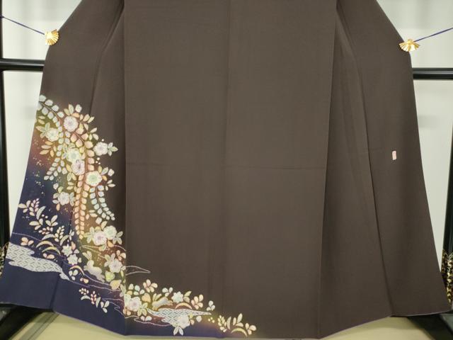 平和屋着物●越後十日町の一流染匠 桐屋・翠山工房 訪問着 絞り 辻が花 跳兎 暈し染め 金彩 正絹 逸品 DABH9178ps