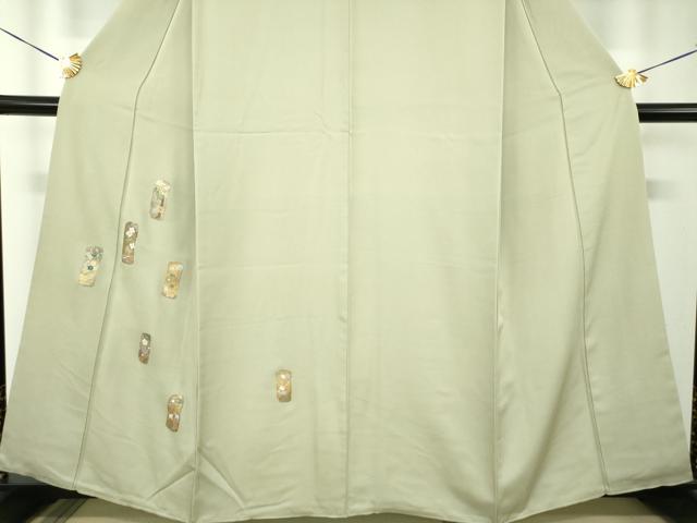 平和屋着物●訪問着 竹屋町刺繍 短冊花文 金彩 正絹 逸品 DABH9188ps