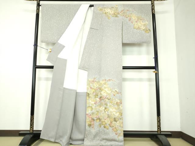 平和屋着物●訪問着 刺繍 蔦の葉花文 金彩 正絹 逸品 DABH9192ps
