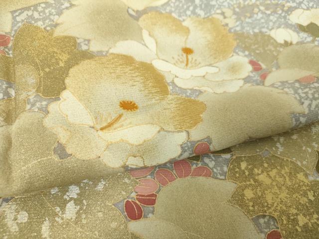 平和屋着物●訪問着 刺繍 蔦の葉花文 金彩 正絹 逸品 DABH9192ps