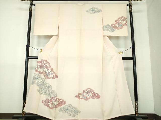 平和屋着物●訪問着 絞り 辻が花 雲取り風景 正絹 逸品 DABH9206ps