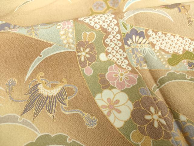 平和屋着物●訪問着 宝尽くし花熨斗文 暈し染め 金彩 正絹 逸品 未使用 DABH9210ps