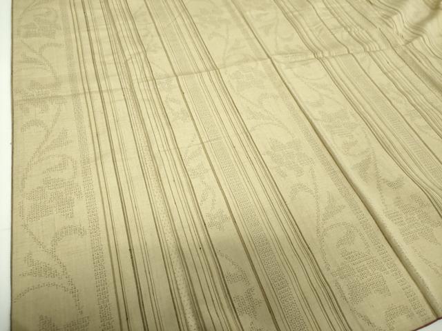 平和屋着物●結城紬 80亀甲 更紗花間道 やまと誂製 正絹 逸品 DABH9211ps