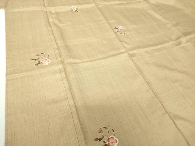 平和屋着物●上質な紬 絞り 花丸文 正絹 逸品 DABH9235ps