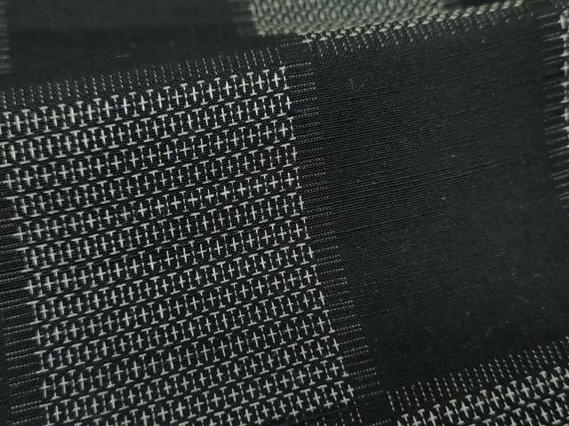 平和屋着物●上質な紬 市松亀甲柄 黒地 正絹 逸品 DABH9237ps