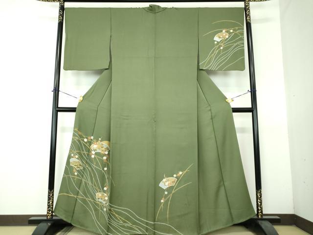 平和屋着物●訪問着 地紙宝尽くし花文 金彩 正絹 逸品 DABH9248ps