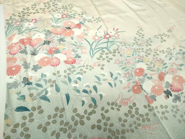 平和屋着物●訪問着 友禅 草花文 正絹 逸品 DABH9250ps