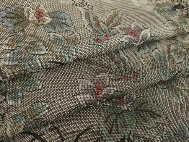 平和屋着物●本場大島紬 9マルキ 舞蝶花文 正絹 逸品 未使用 DABH9251ps