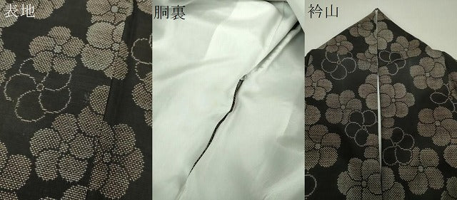 平和屋着物●本場大島紬 9マルキ 舞花文 ますいわ屋扱い 正絹 逸品 DABH9252ps
