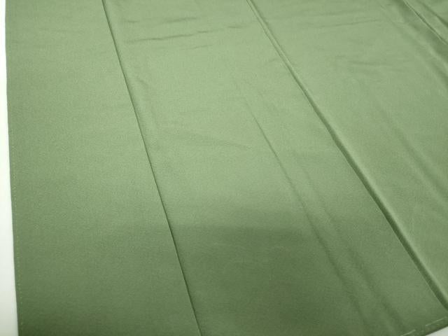 平和屋着物●上質な色無地 老竹色 正絹 逸品 未使用 DABH9263ps