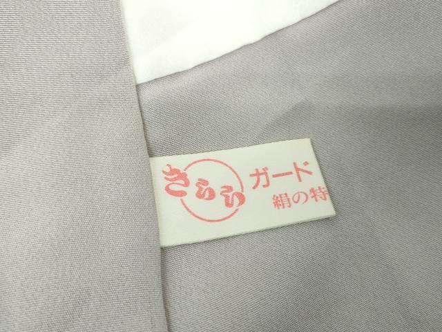 平和屋着物●上質な色無地 銀鼠色 正絹 逸品 DABH9265ps