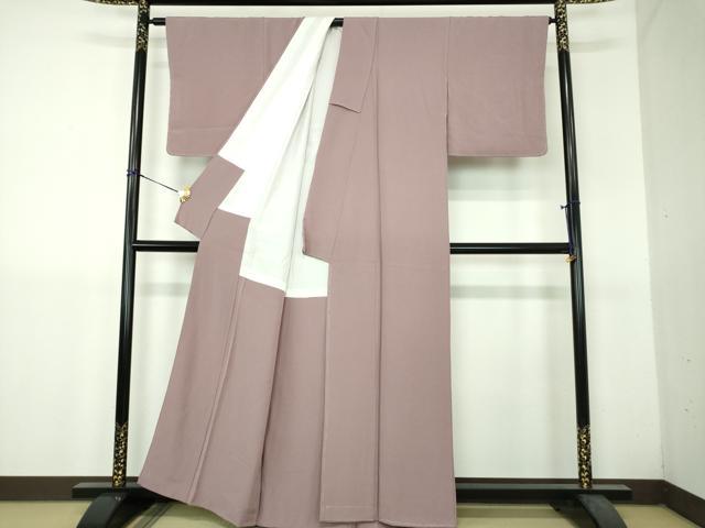 平和屋着物●上質な色無地 江戸鼠色 正絹 逸品 未使用 DABH9278ps