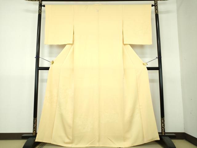 平和屋着物●訪問着 人物風景地紋 砥の粉色 正絹 逸品 未使用 DABH9279ps