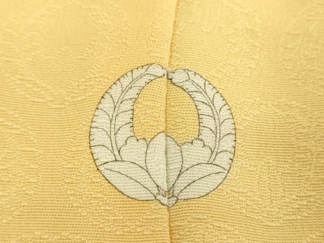 平和屋着物●上質な色無地 上がり藤地紋 下がり藤地紋 蒸栗色 正絹 逸品 DABH9283ps