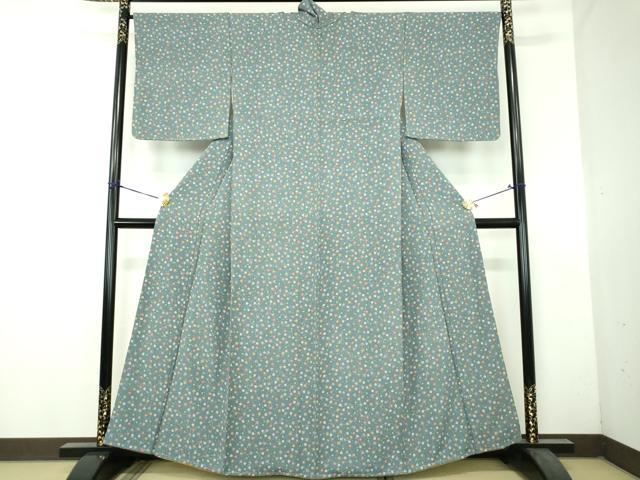 平和屋着物●上質な小紋 舞花文 正絹 逸品 未使用 DABH9297ps