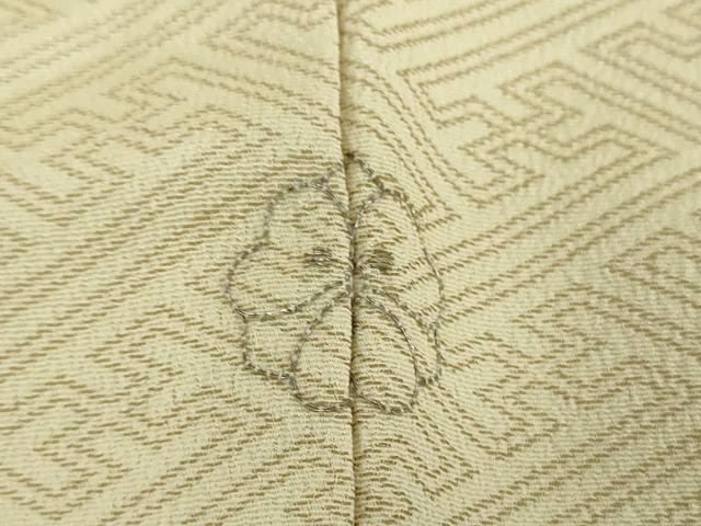 平和屋着物●上質なお召 紗綾形文 正絹 逸品 DABH9298ps