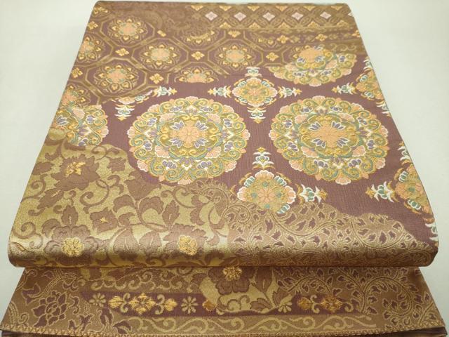 平和屋着物▼六通柄袋帯 正倉院物語 金糸 正絹 逸品 DABH9369ps