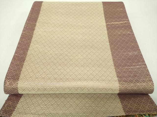 平和屋着物▼両面 六通柄袋帯 正倉院花間道 金糸 正絹 逸品 DABH9382ps