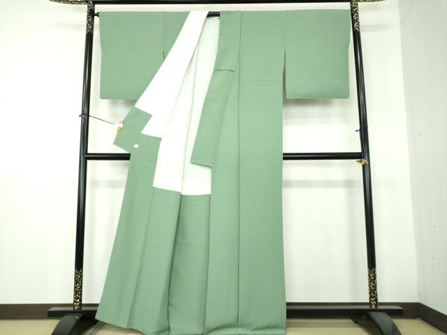 平和屋着物●本草木染作家 瑞寶 色無地 薄青色 鈴乃屋扱い 正絹 逸品 未使用 DABH9449ps