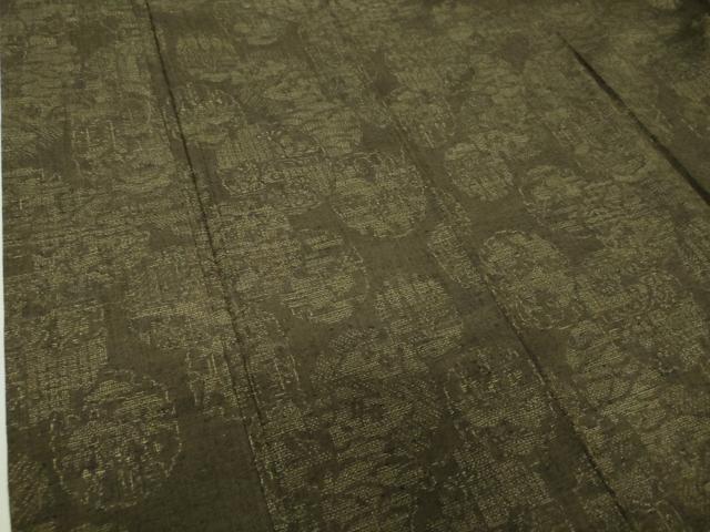 平和屋着物●結城紬 100亀甲 雪輪重ね花文 正絹 逸品 DABH9453ps