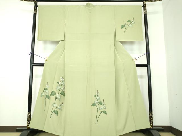 平和屋着物●訪問着 ろうけつ染め 草花文 正絹 逸品 DABH9459ps