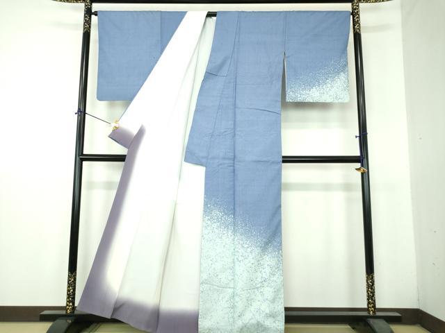 平和屋着物●訪問着 紬地 霞文 正絹 逸品 DABH9463ps