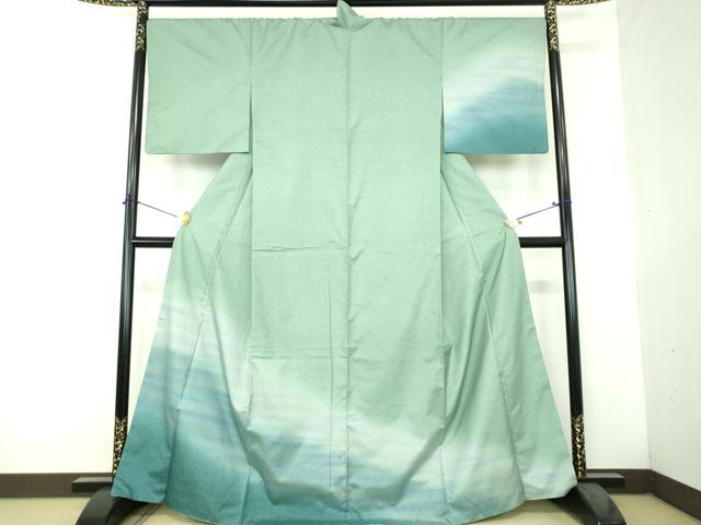 平和屋着物●訪問着 紬地 霞文 正絹 逸品 DABH9478ps