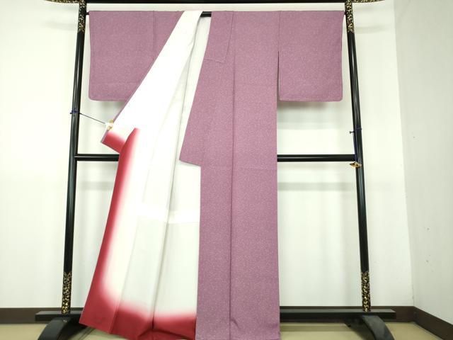 平和屋着物●江戸小紋 葡萄唐草 正絹 逸品 未使用 DABH9481ps