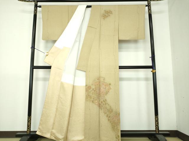 平和屋着物●中国三大刺繍 スワトウ相良刺繍 汕頭相良刺繍 総刺繍 訪問着 地紙重ね花文 正絹 逸品 DABH9483ps
