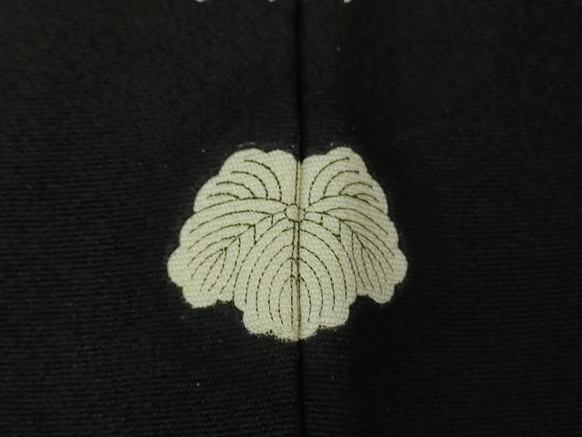 平和屋着物●豪華黒留袖 作家物 駒刺繍 尾長鳥花文 暈し染め 金彩 正絹 逸品 未使用 DABH9485ps