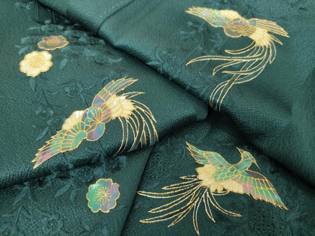 平和屋着物●中国三大刺繍 スワトウ刺繍 汕頭刺繍 総刺繍 訪問着 螺鈿 鳳凰枝垂れ桜 金彩 正絹 逸品 DABH9488ps