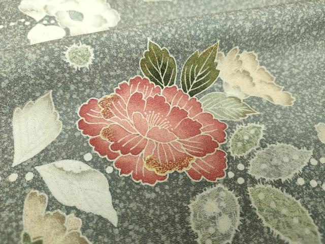 平和屋着物●訪問着 辻が花 暈し染め 金彩 金通し地 正絹 逸品 DABH9492ps