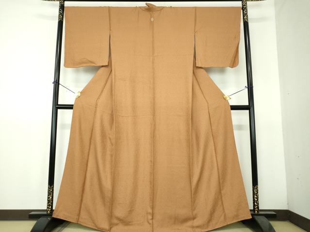 平和屋着物●上質なお召 洋花文 正絹 逸品 未使用 DABH9493ps