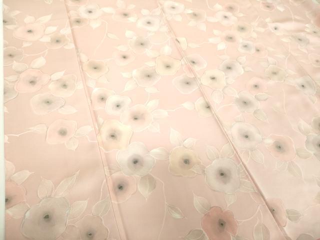 平和屋着物●上質な小紋 地紋起こし 枝花文 正絹 逸品 DABH9494ps