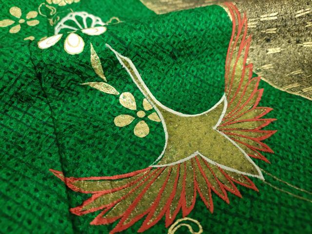 平和屋着物●豪華振袖 総絞り 刺繍 飛鶴花文 金彩 正絹 逸品 DABH9503ps
