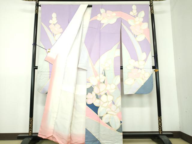 平和屋着物●豪華振袖 草花文 正絹 逸品 DABH9507ps