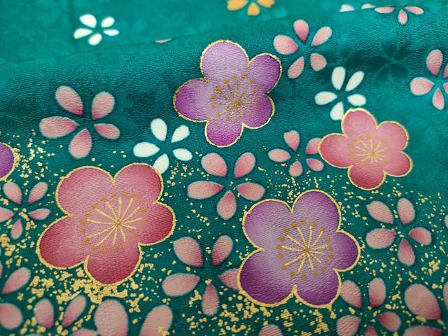 平和屋着物●豪華振袖 駒刺繍 舞桜 舞梅 暈し染め 金彩 正絹 逸品 DABH9509ps
