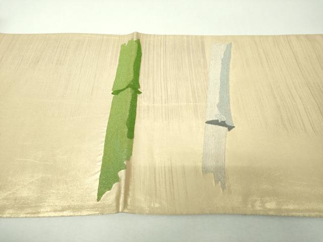 平和屋着物▼中国三大刺繍 総相良刺繍 総刺繍 太鼓柄袋帯 竹節 正絹 逸品 DABH9534ps
