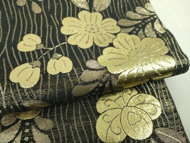 平和屋着物▼両面 全通柄袋帯 萌亜 辻が花 金糸 正絹 逸品 DABH9608ps