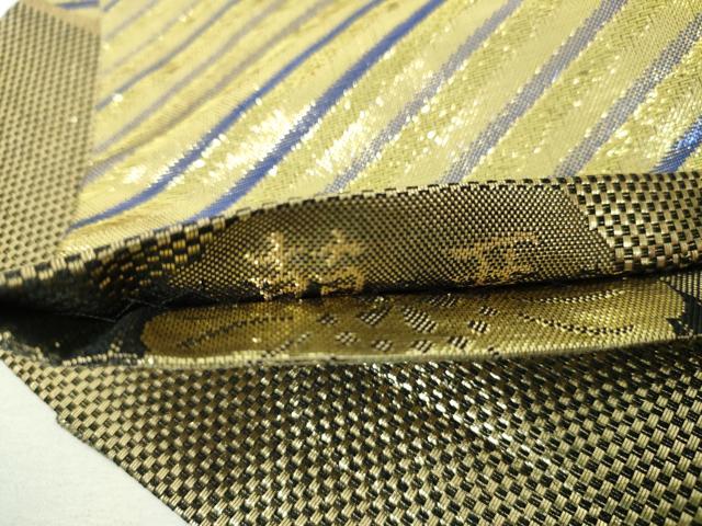 平和屋着物▼両面 全通柄袋帯 萌亜 辻が花 金糸 正絹 逸品 DABH9609ps