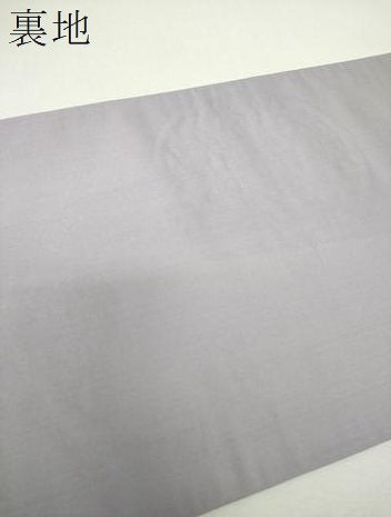 平和屋着物▼太鼓柄袋帯 総刺繍 鳳凰花文 銀糸 正絹 逸品 DABH9639ps