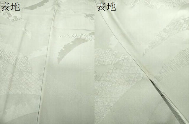 平和屋着物●上質な色無地 雪芝地紋 蕎麦切色 正絹 逸品 DABH9700ps