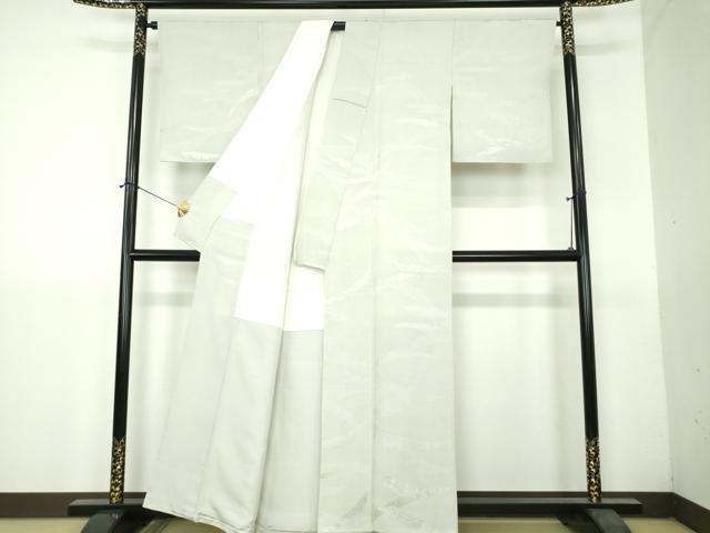 平和屋着物●上質な色無地 雪芝地紋 蕎麦切色 正絹 逸品 DABH9700ps