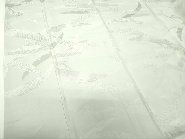 平和屋着物●上質な色無地 雪芝地紋 蕎麦切色 正絹 逸品 DABH9700ps