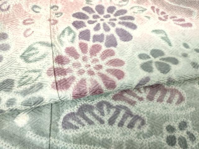 平和屋着物●名門 藤娘きぬたや・総絞り 訪問着 流水花文 正絹 逸品 未使用 DABH9708ps